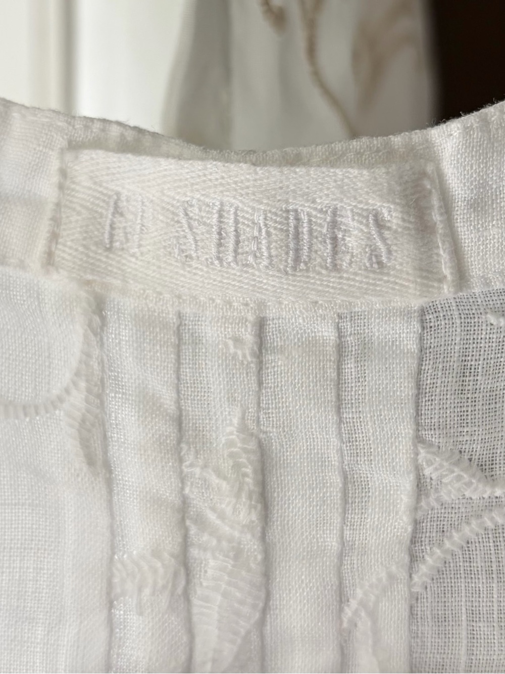 CP Shades White Embroidered Tunic/Dress Roll Sleeves Preppy Coastal Resort Sz L - Picture 6 of 7